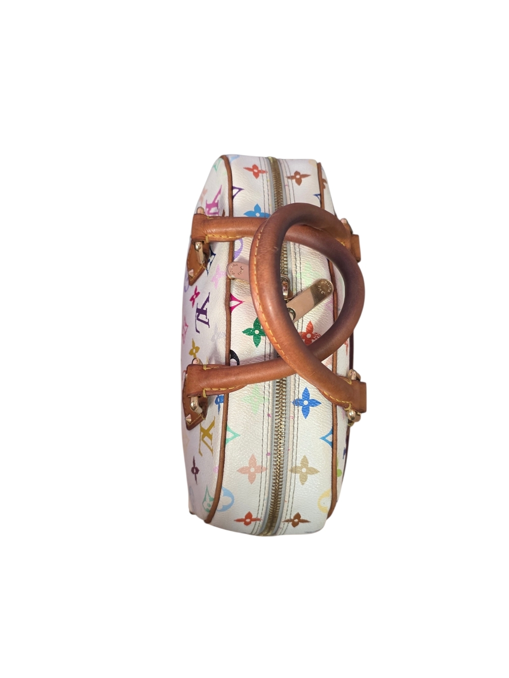 Louis Vuitton Multicolor Trouville White Monogram Bag | Authentic | Vintage - Picture 6 of 14